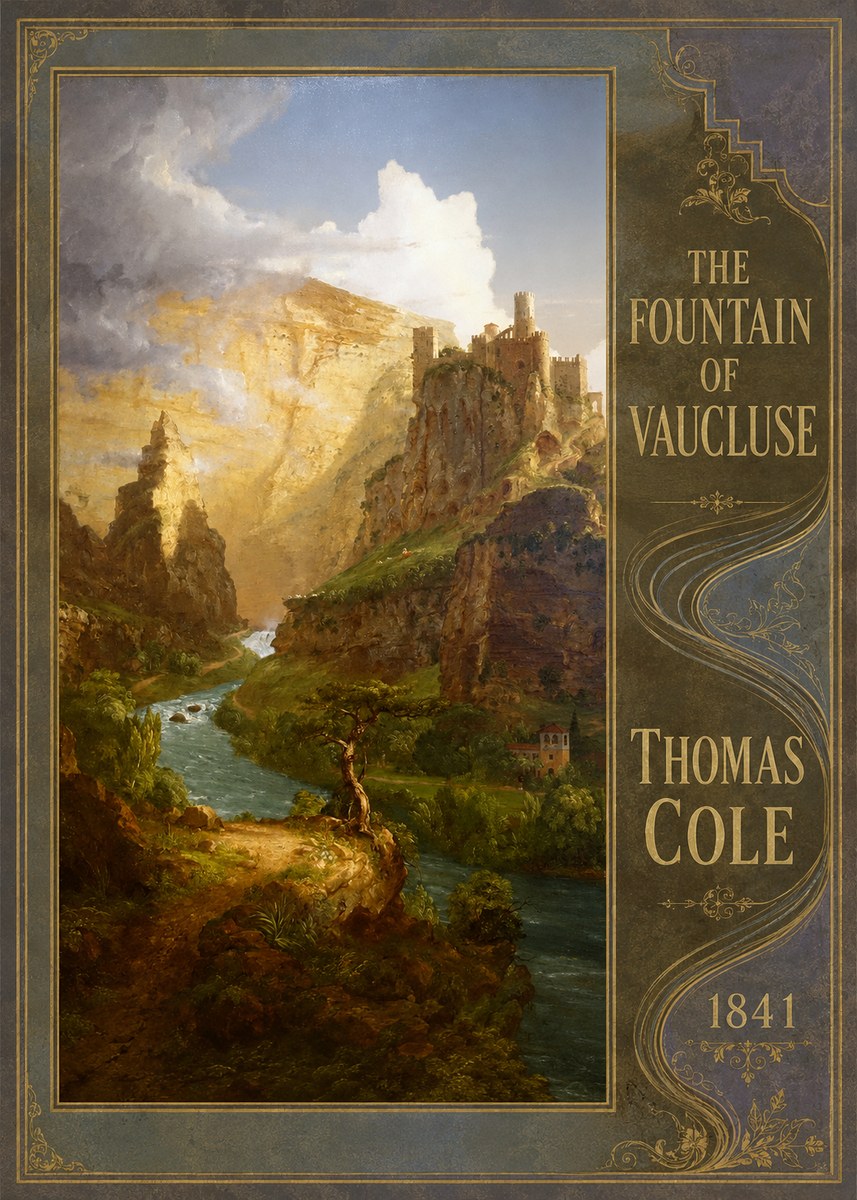 Thomas Cole The Fountain of Vaucluse I No5 - Juliste
