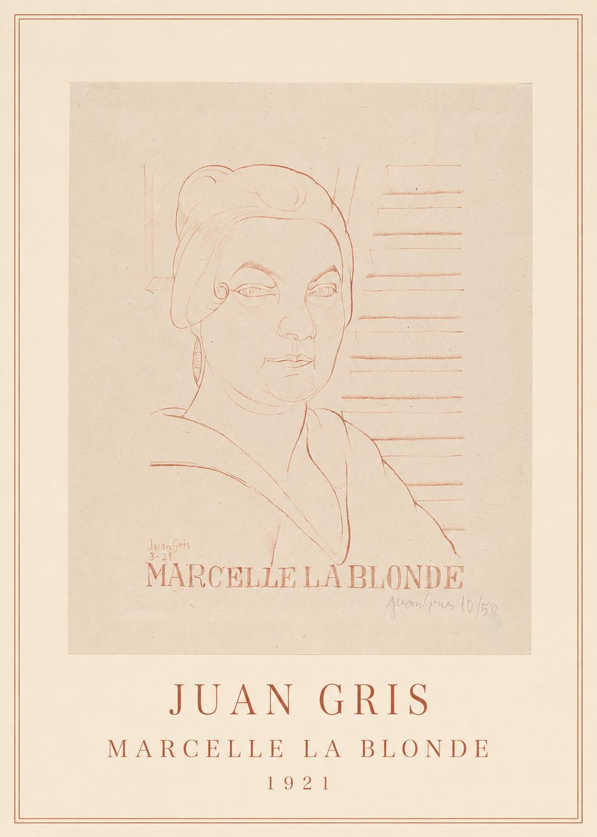 Juan Gris Marcelle La Blonde No1 - Juliste