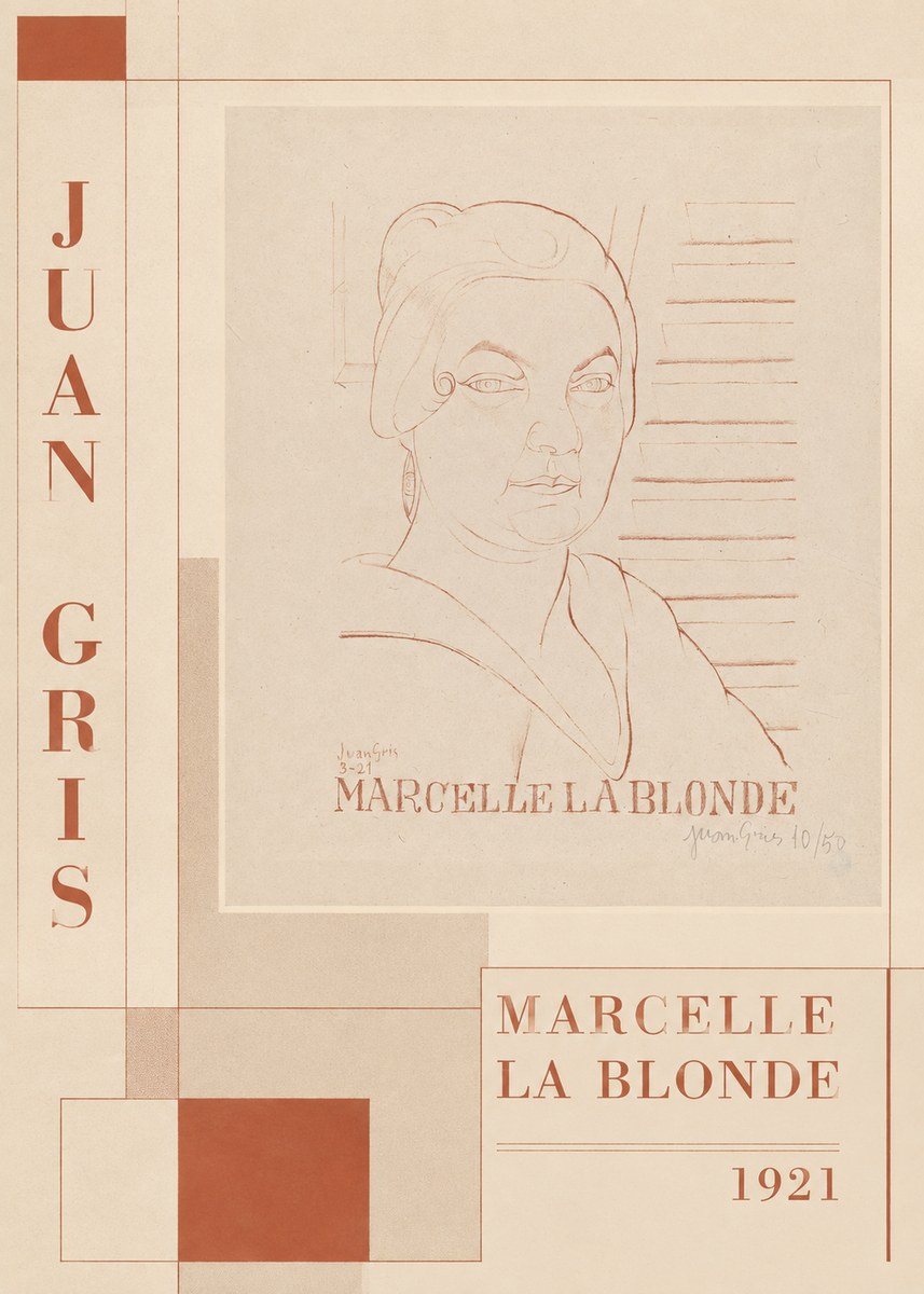 Juan Gris Marcelle La Blonde No3 - Juliste