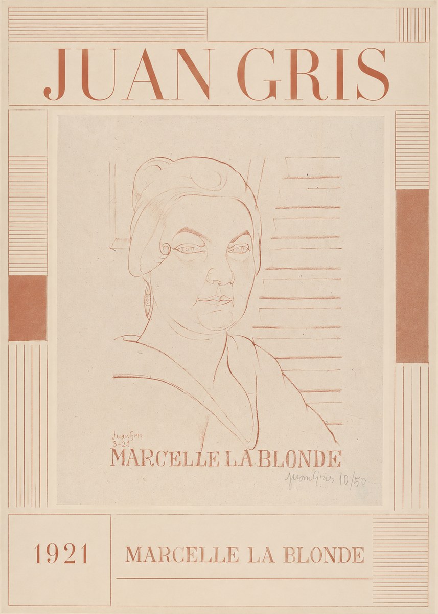 Juan Gris Marcelle La Blonde No5 - Juliste