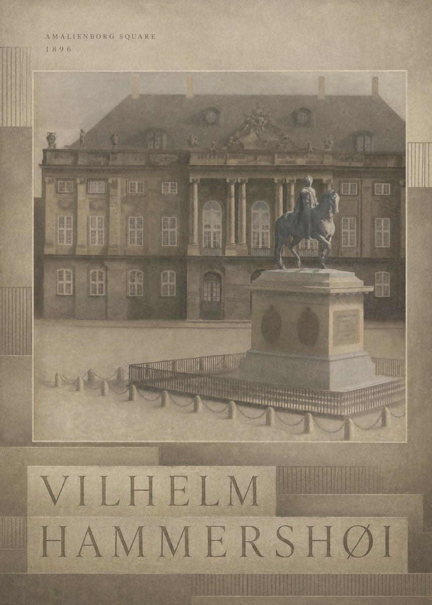 Vilhelm Hammershøi Amalienborg Square I No5 - Juliste