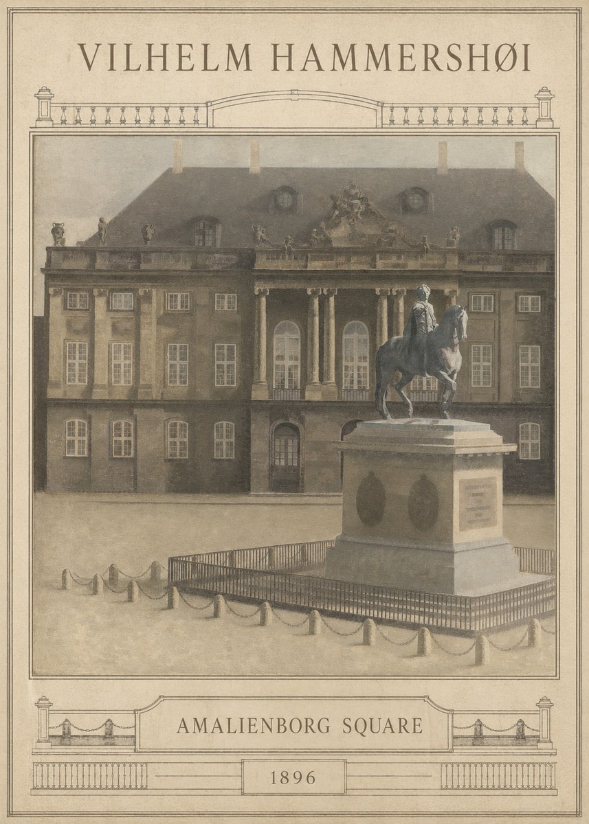 Vilhelm Hammershøi Amalienborg Square I No6 - Juliste