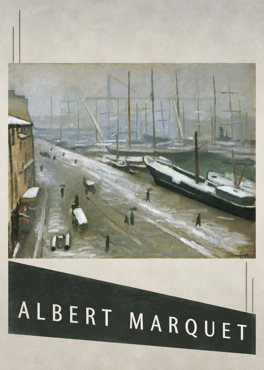 Albert Marquet Le Havre, Le Bassin Sous La Neige No3 - Juliste