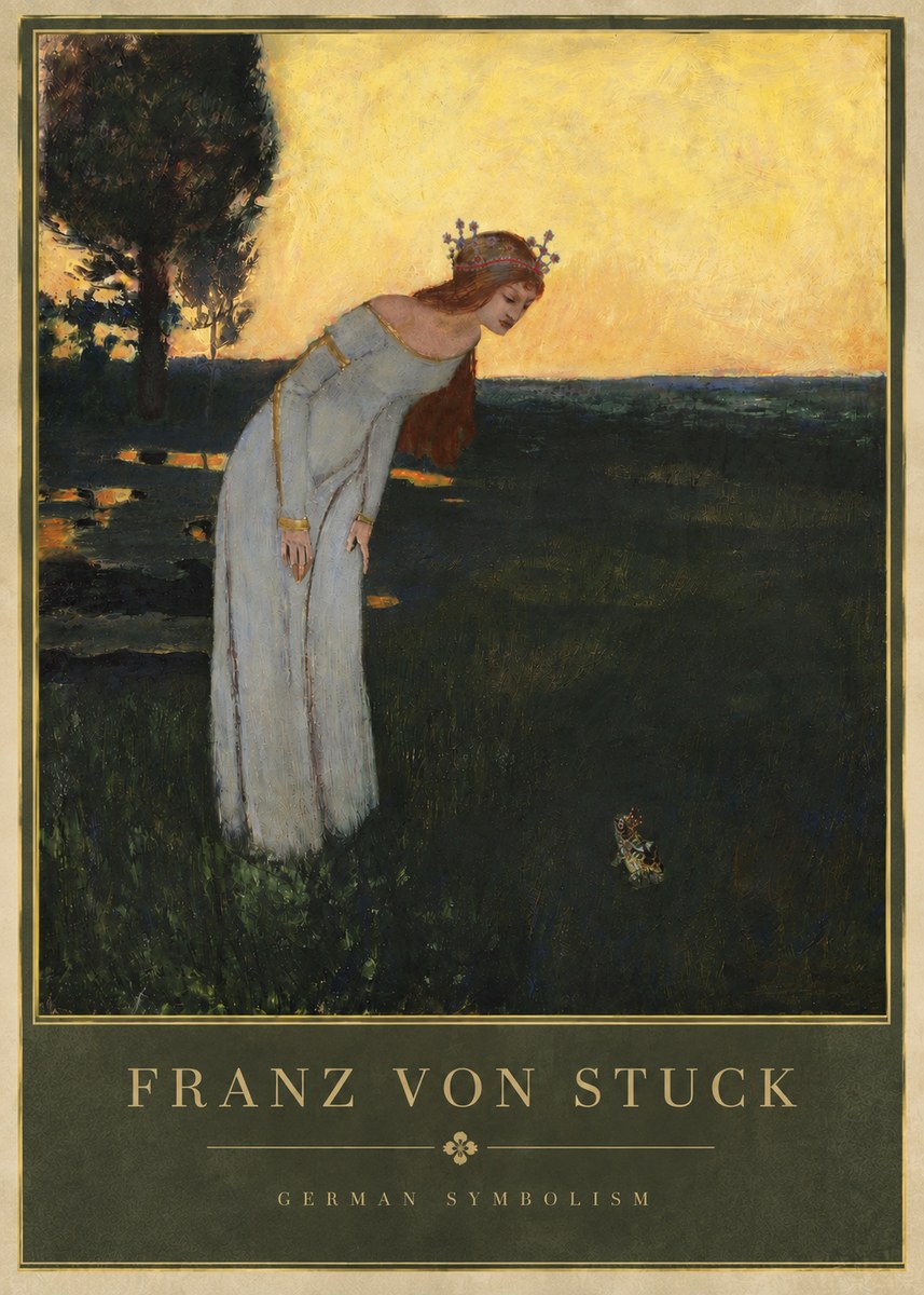 Franz von Stuck Princess and Frog No6 - Juliste