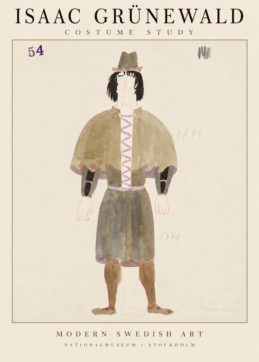 Isaac Grünewald Costume Study V No2 - Juliste