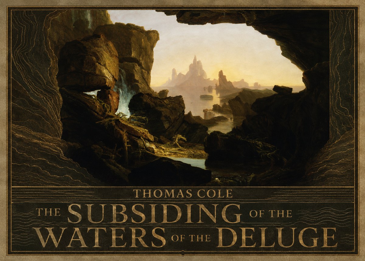 Thomas Cole The Subsiding of the Waters of the Deluge I No5 - Juliste