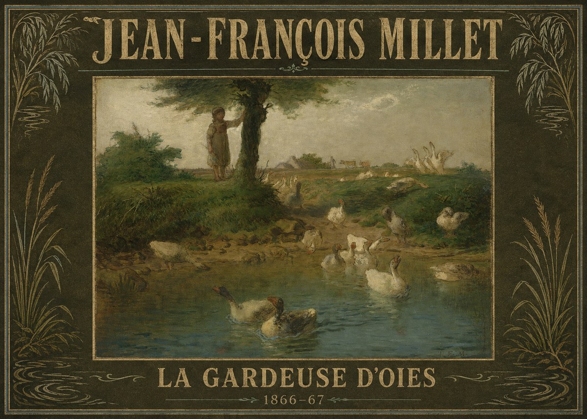 Jean-François Millet La Gardeuse D'oies No4 - Juliste