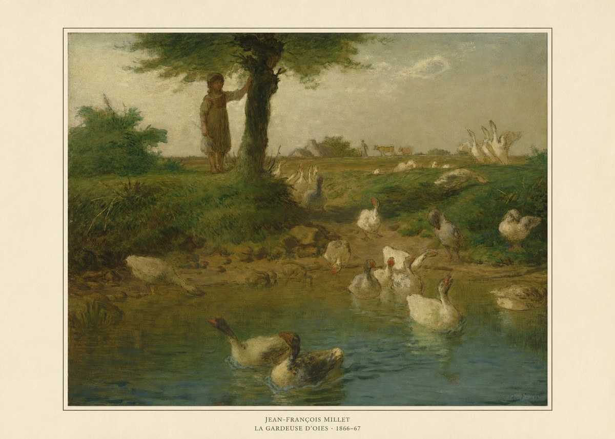 Jean-François Millet La Gardeuse D'oies No6 - Juliste