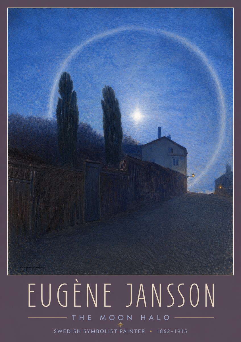 Eugène Jansson The Moon Halo No3 - Juliste