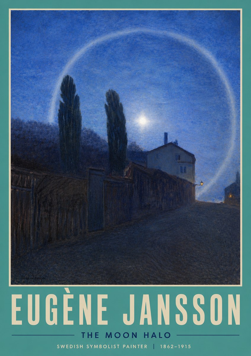 Eugène Jansson The Moon Halo No4 - Juliste