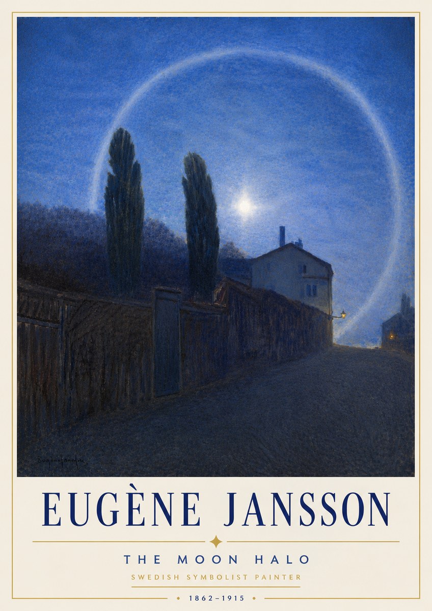 Eugène Jansson The Moon Halo No5 - Juliste
