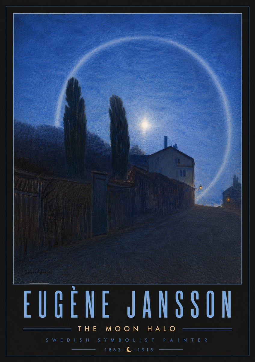 Eugène Jansson The Moon Halo No6 - Juliste