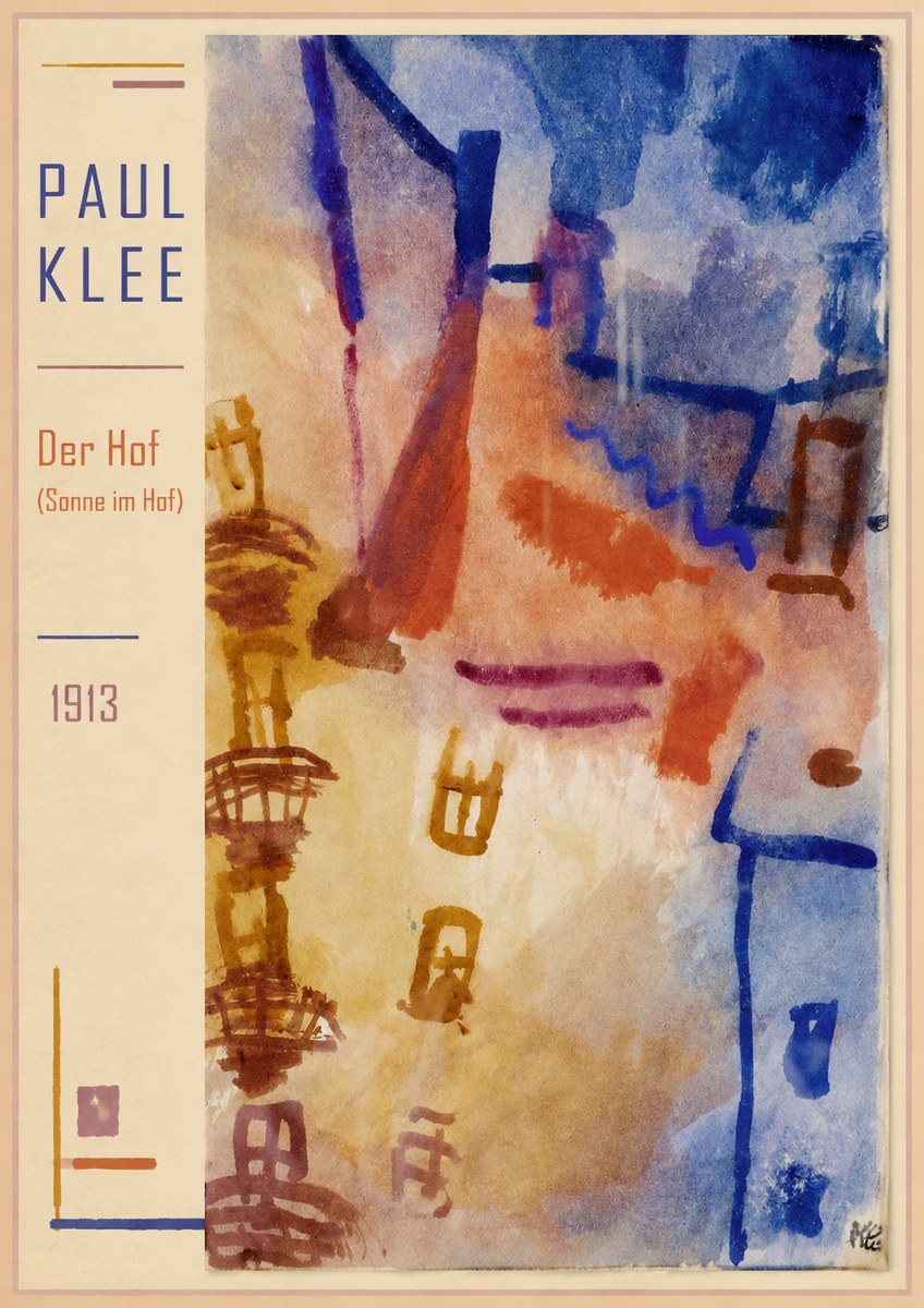 Paul Klee Der Hof (Sonne Im Hof) No1 - Juliste