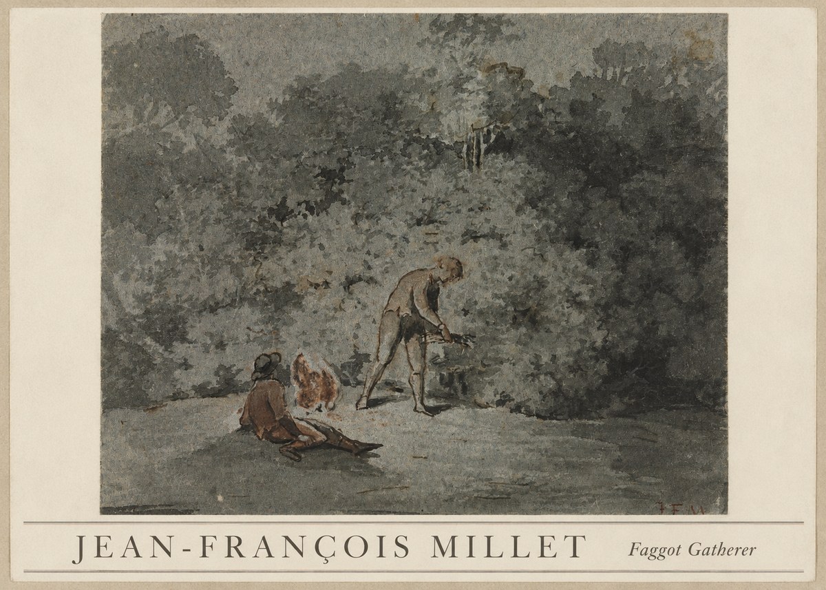 Jean-François Millet Faggot Gatherer No3 - Juliste