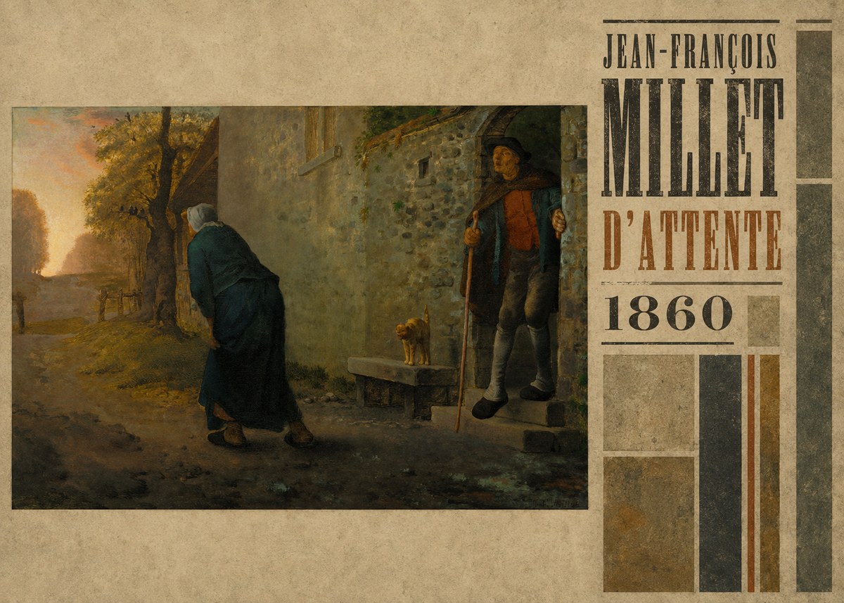 Jean-François Millet D'attente No4 - Juliste
