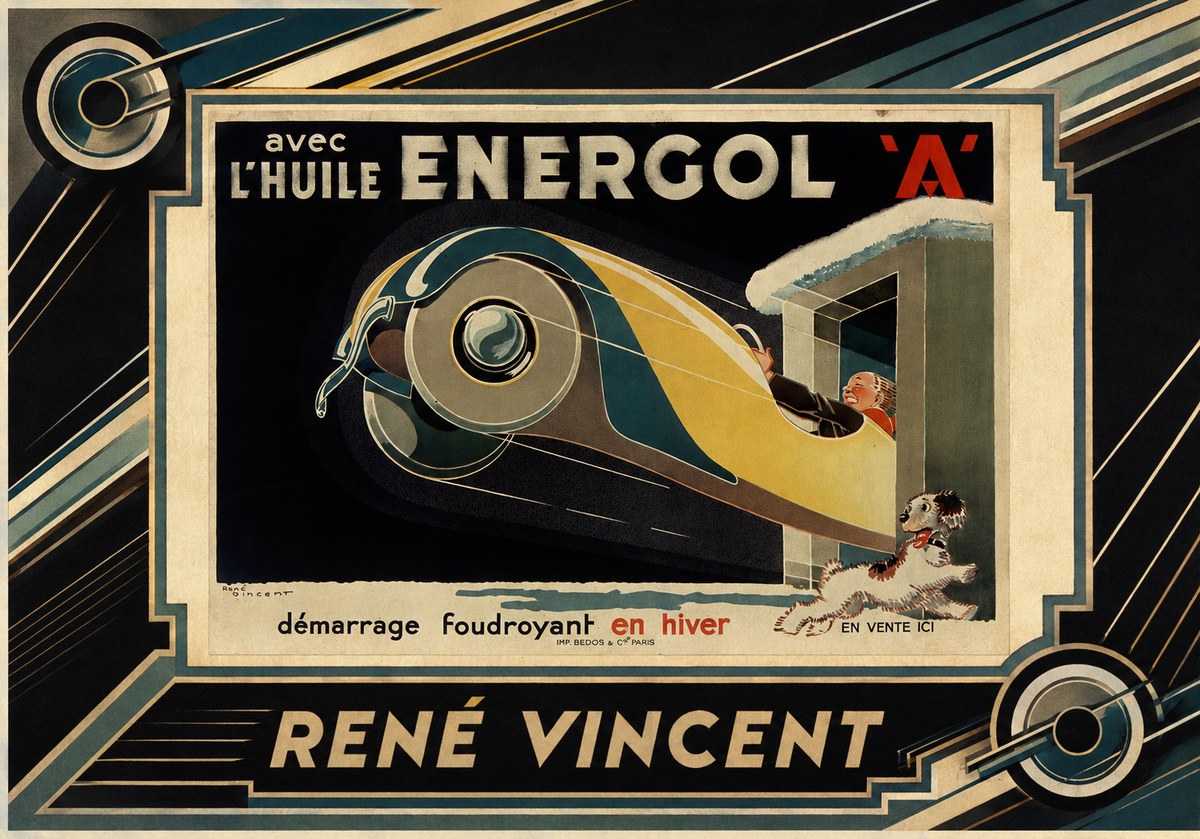 René Vincent Energol 'A' No2 - Juliste