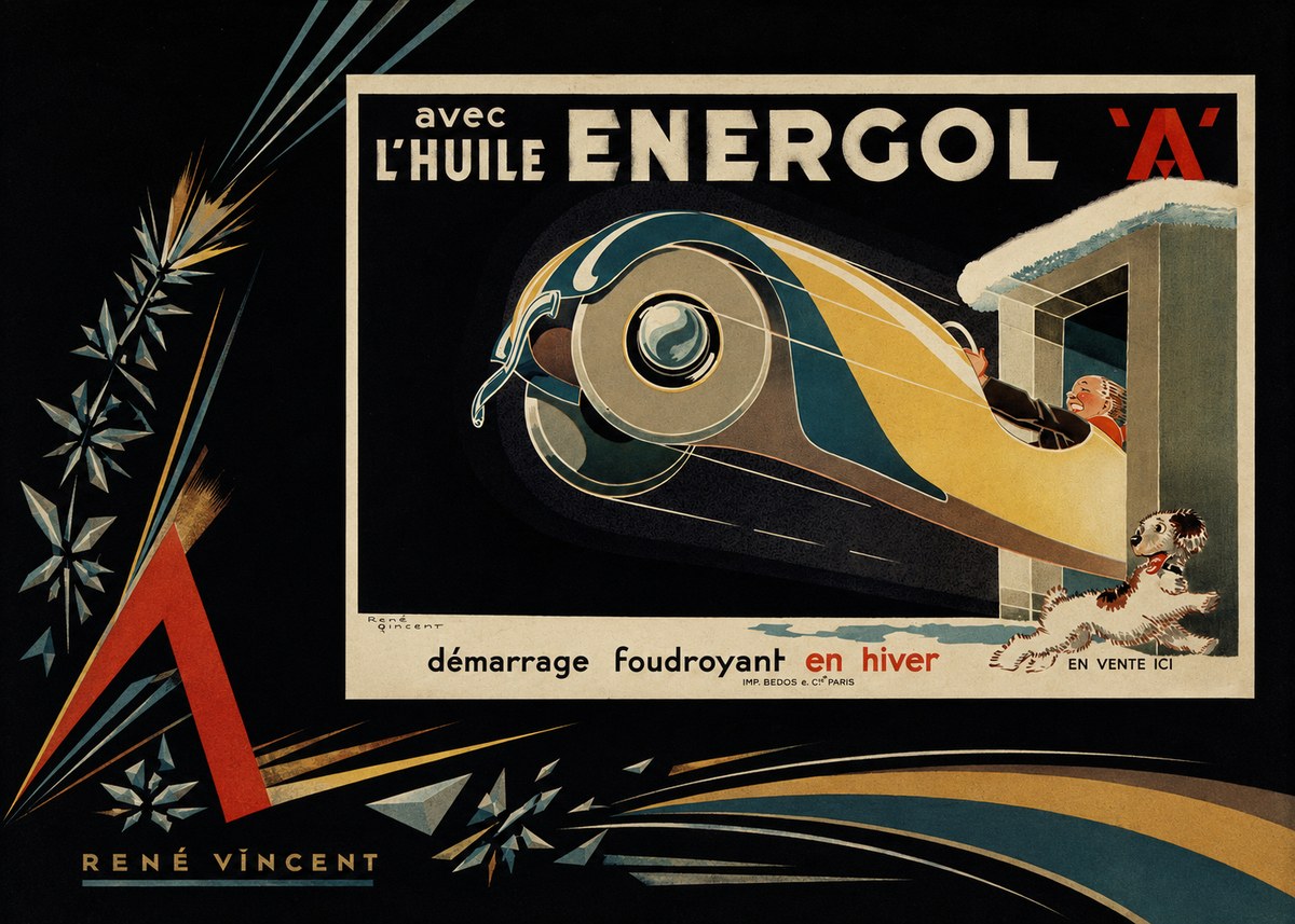 René Vincent Energol 'A' No6 - Juliste
