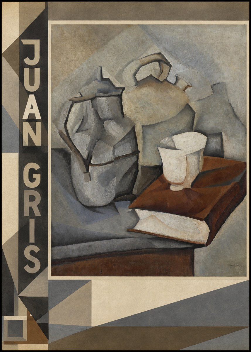 Juan Gris Still Life with Book and Vessels No2 - Juliste