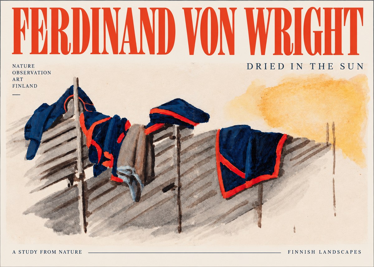 Ferdinand von Wright Study of Military Clothing No4 - Juliste