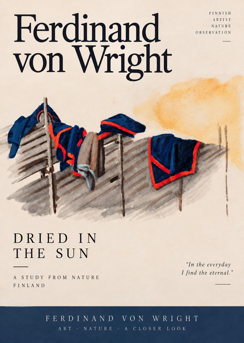 Ferdinand von Wright Study of Military Clothing No6 - Juliste