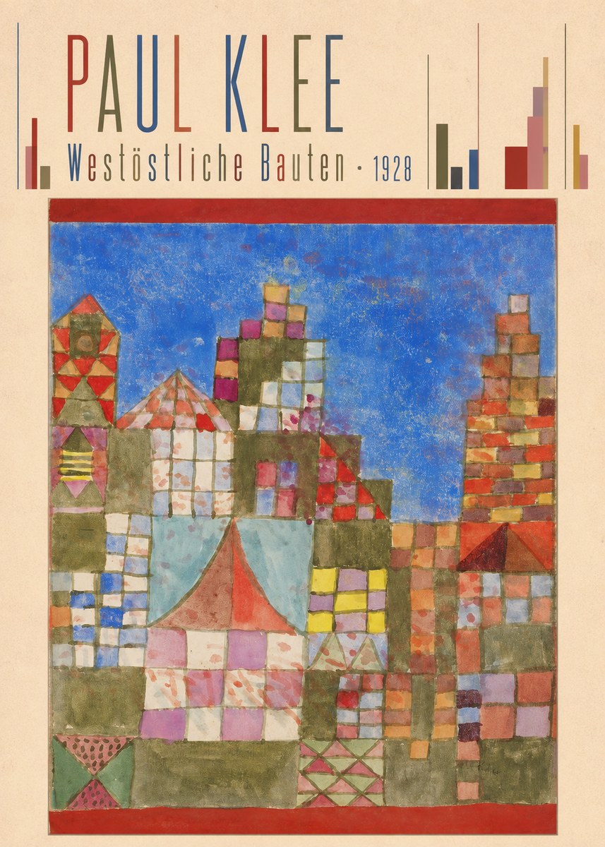 Paul Klee Westöstliche Bauten No5 - Juliste