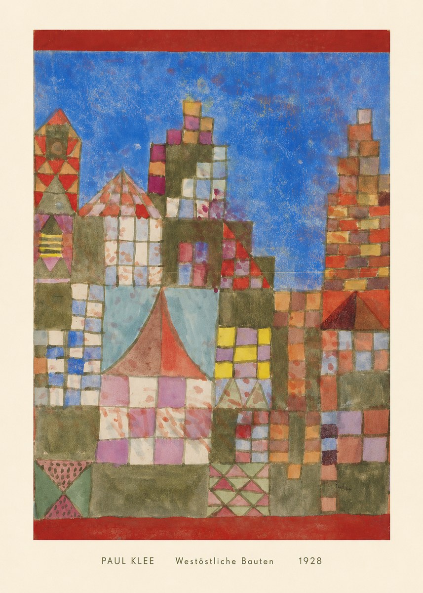 Paul Klee Westöstliche Bauten No6 - Juliste