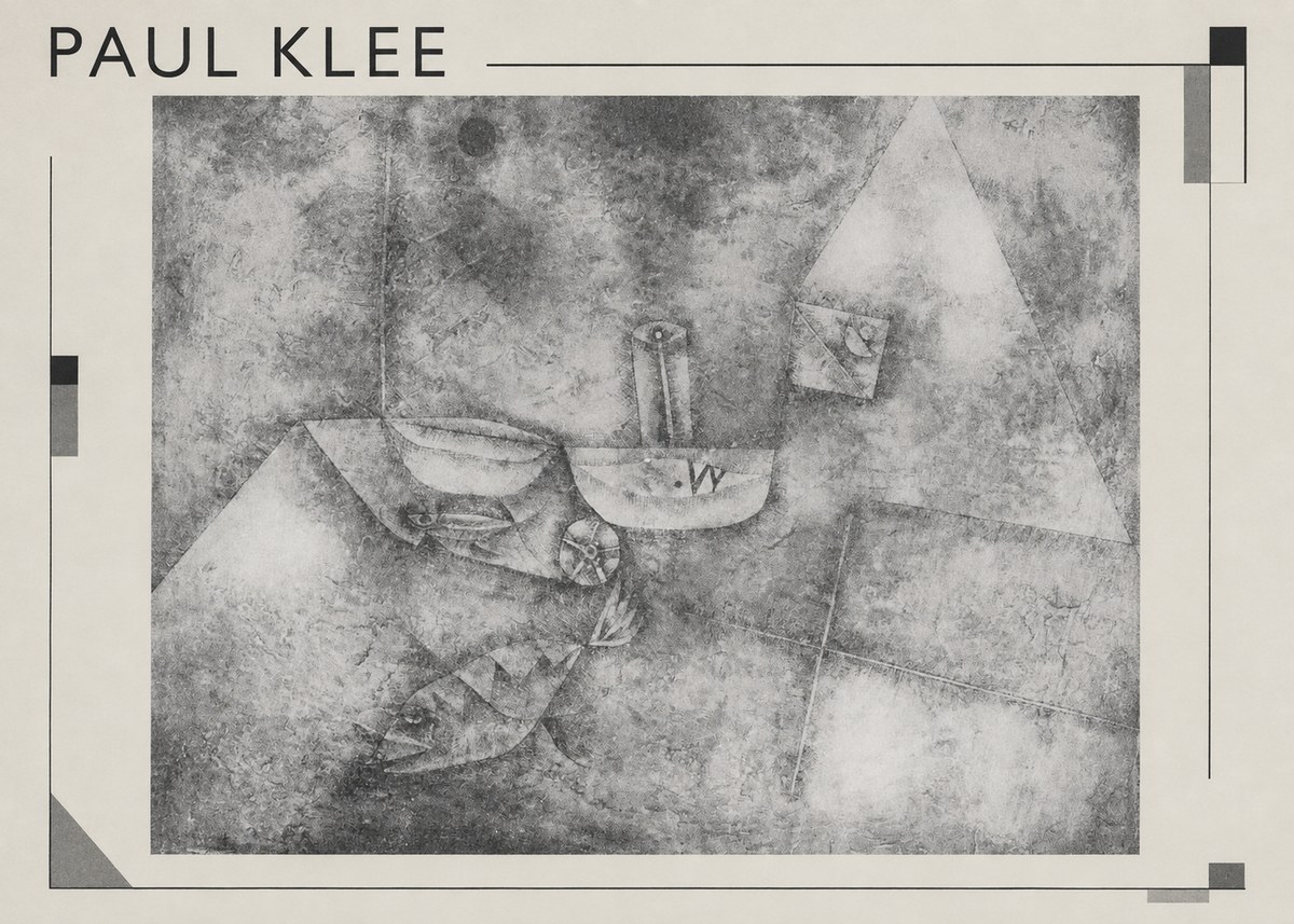 Paul Klee Boats at the Shore No1 - Juliste
