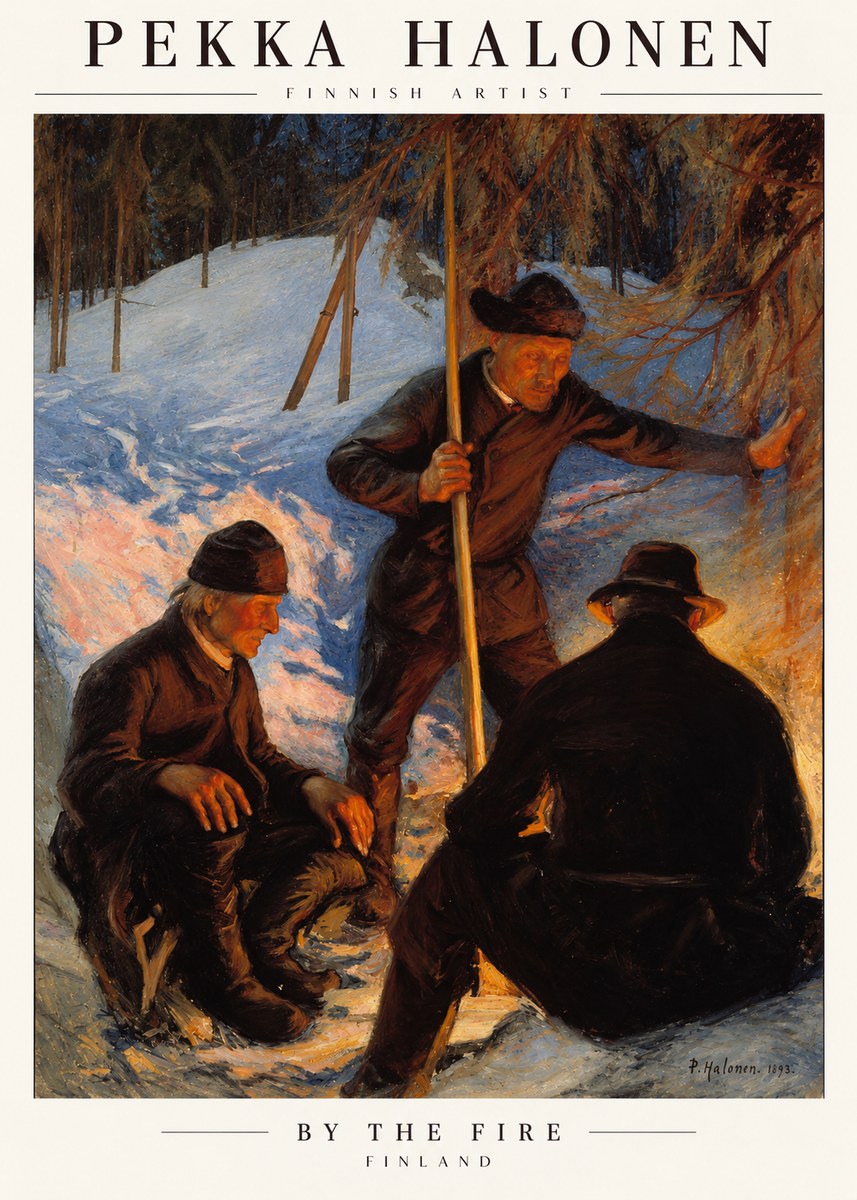 Pekka Halonen By the Fire No1 - Juliste