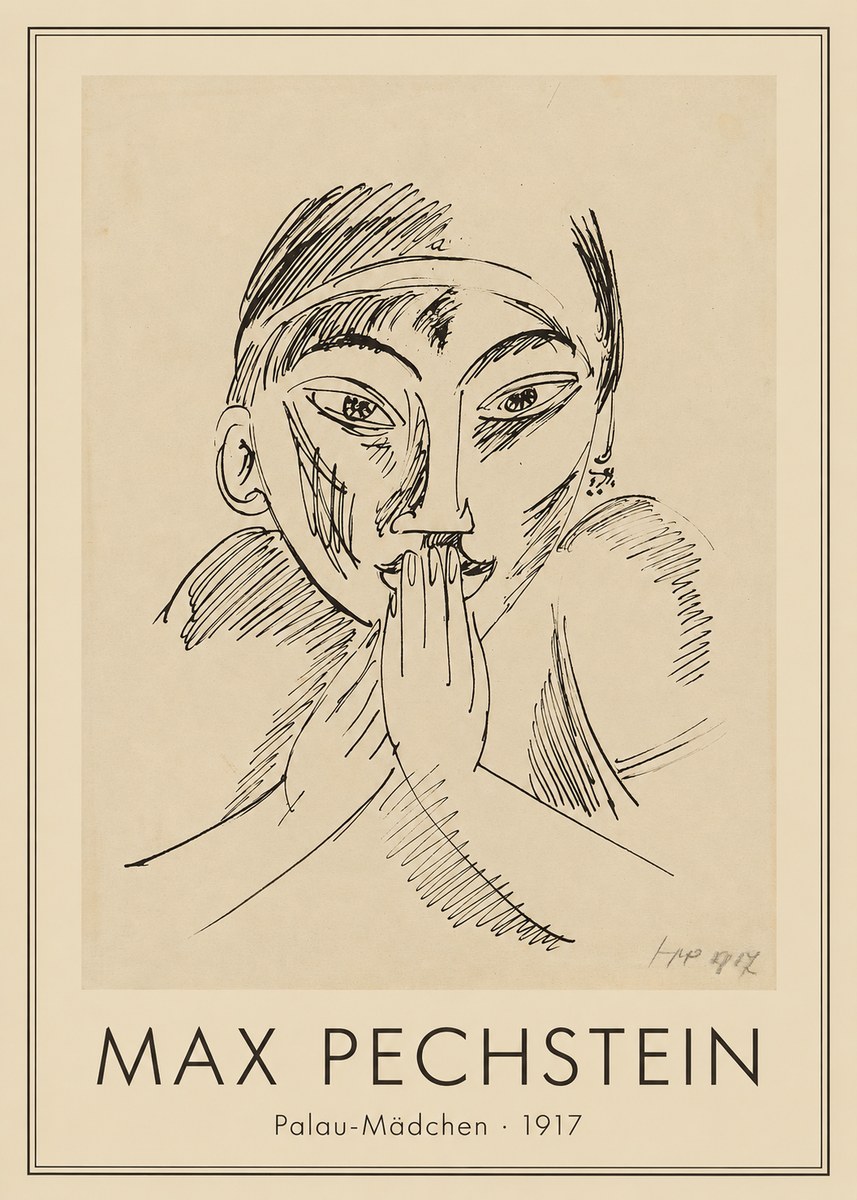 Max Pechstein Palau-mädchen No1 - Juliste