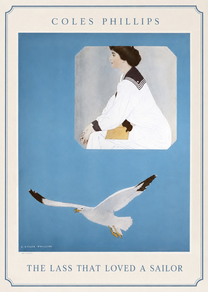 Coles Phillips The Lass That Loved a Sailor No1 - Juliste