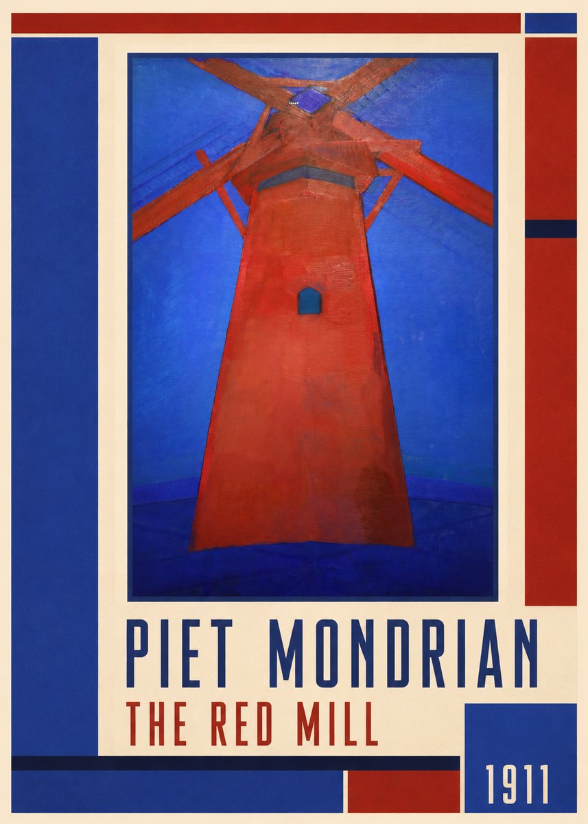 Piet Mondrian The Red Mill No1 - Juliste