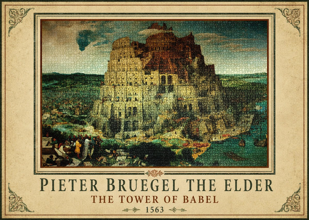 Pieter Bruegel The Tower of Babel XV No1 - Juliste