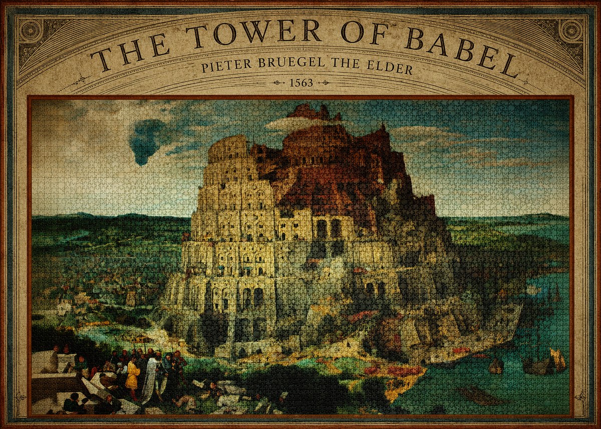Pieter Bruegel The Tower of Babel XV No6 - Juliste