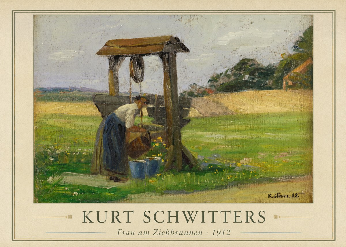 Kurt Schwitters Frau Am Ziehbrunnen No1 - Juliste
