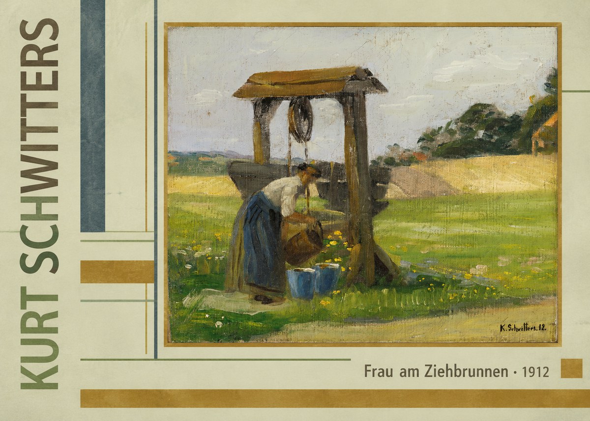 Kurt Schwitters Frau Am Ziehbrunnen No2 - Juliste