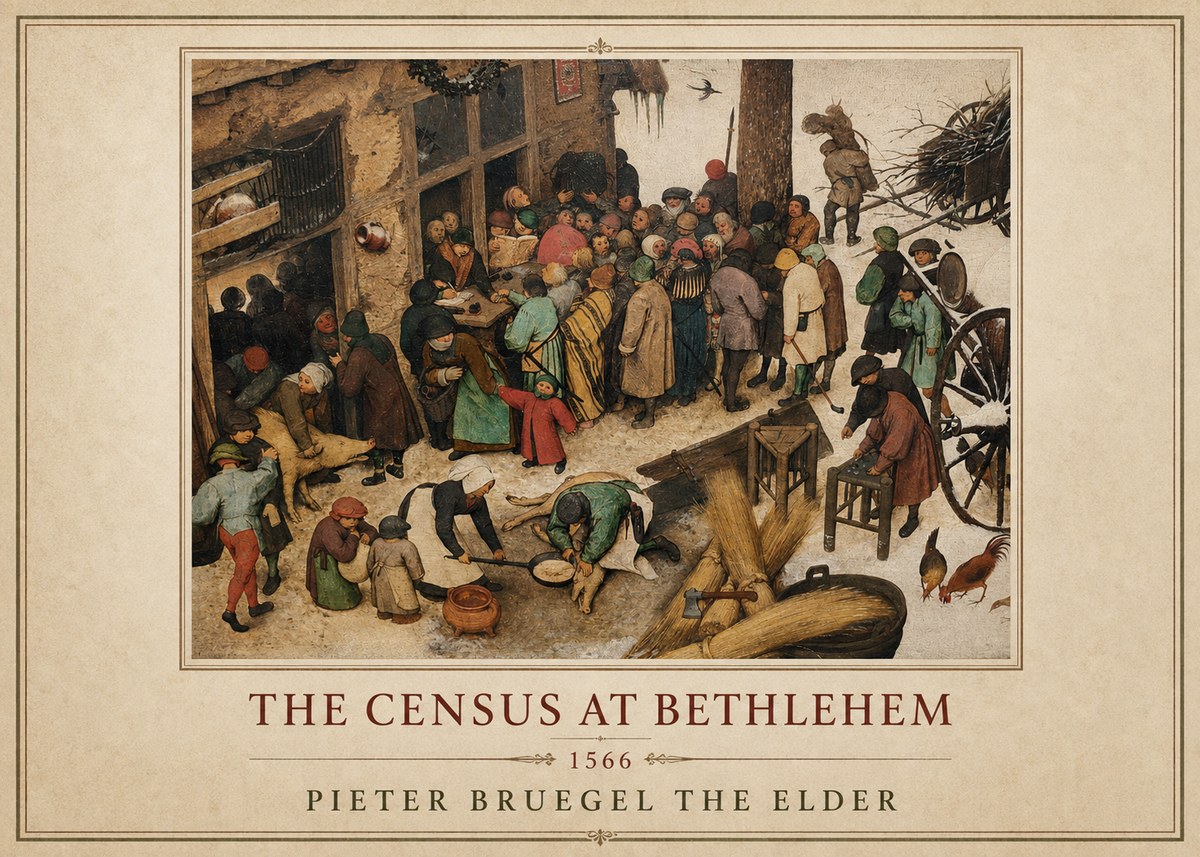 Pieter Bruegel The Census at Bethlehem III No1 - Juliste