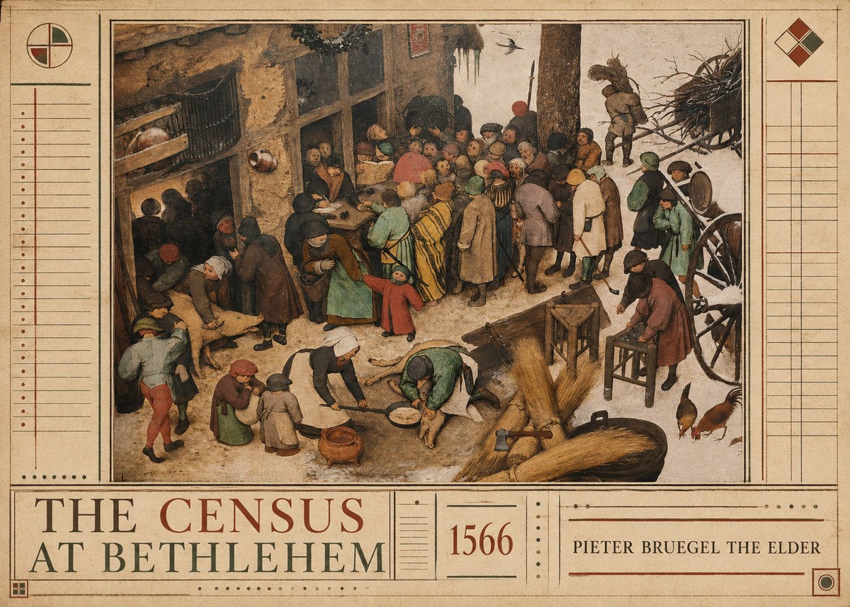 Pieter Bruegel The Census at Bethlehem III No2 - Juliste