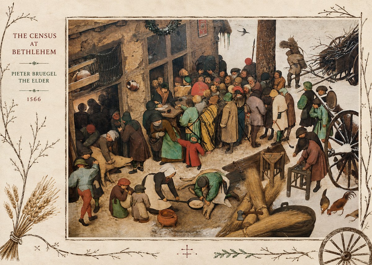 Pieter Bruegel The Census at Bethlehem III No3 - Juliste