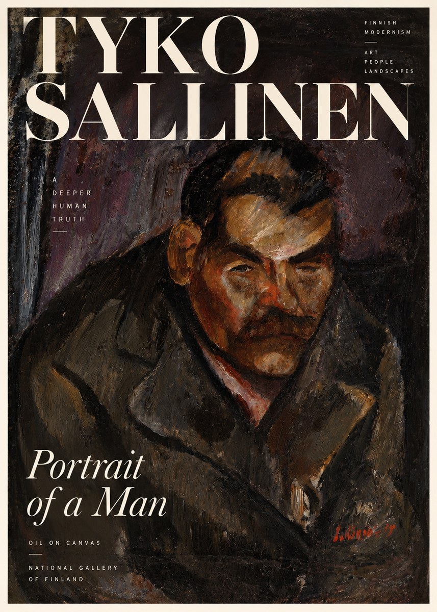 Tyko Sallinen Portrait of a Man V No3 - Juliste