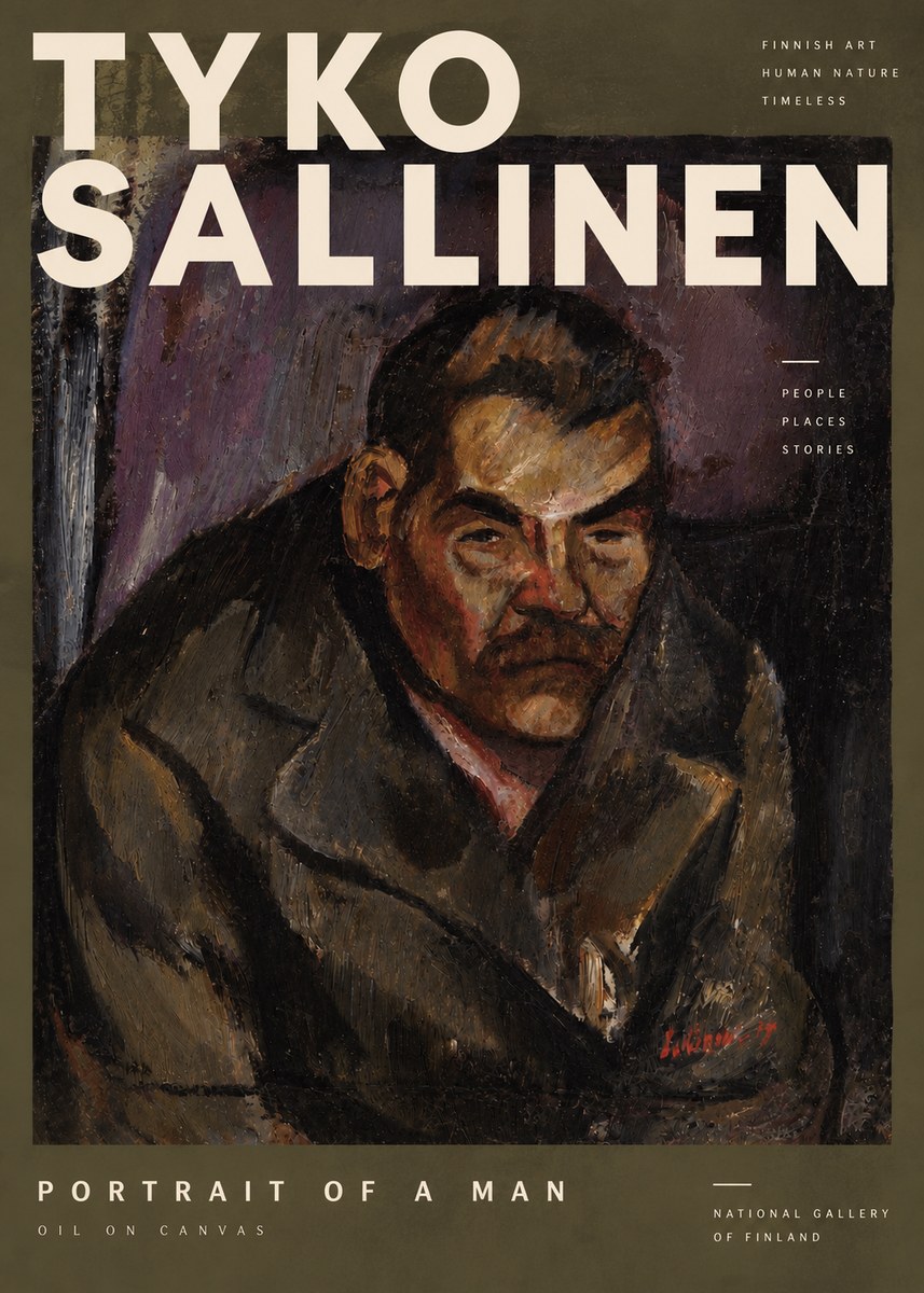 Tyko Sallinen Portrait of a Man V No4 - Juliste