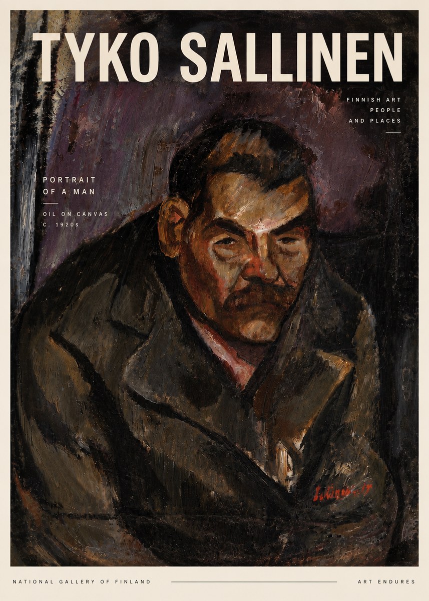 Tyko Sallinen Portrait of a Man V No5 - Juliste