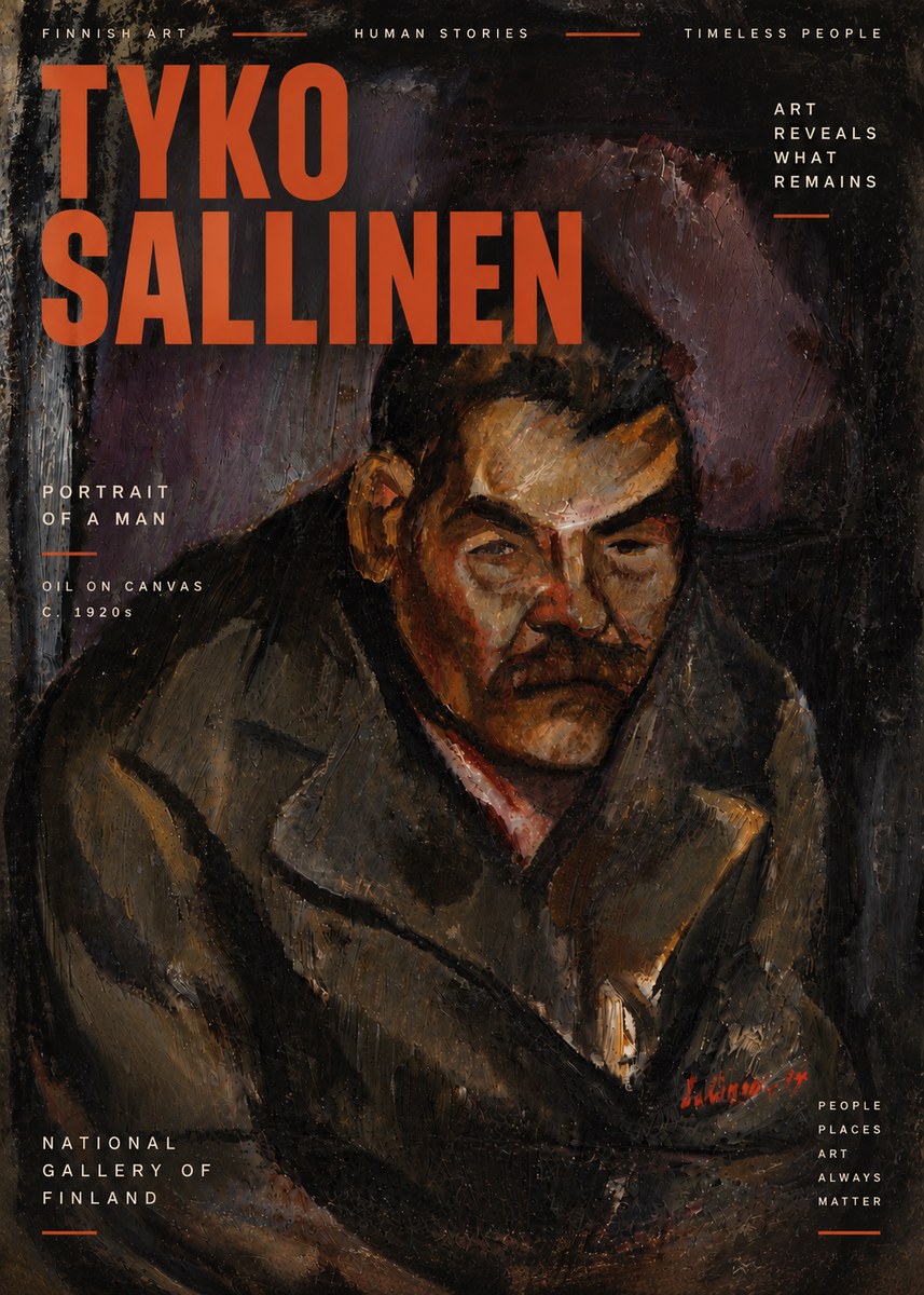 Tyko Sallinen Portrait of a Man V No6 - Juliste