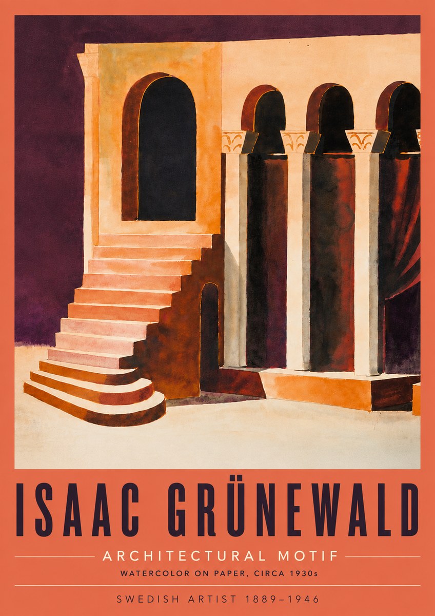 Isaac Grünewald Architectural Motif III No5 - Juliste