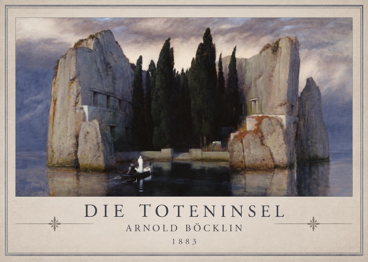 Arnold Böcklin Die Toteninsel V No1 - Juliste
