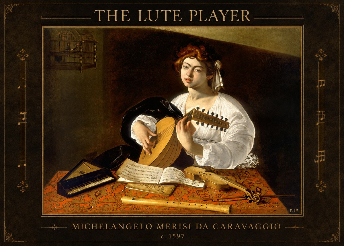 Michelangelo Merisi da Caravaggio The Lute Player No4 - Juliste