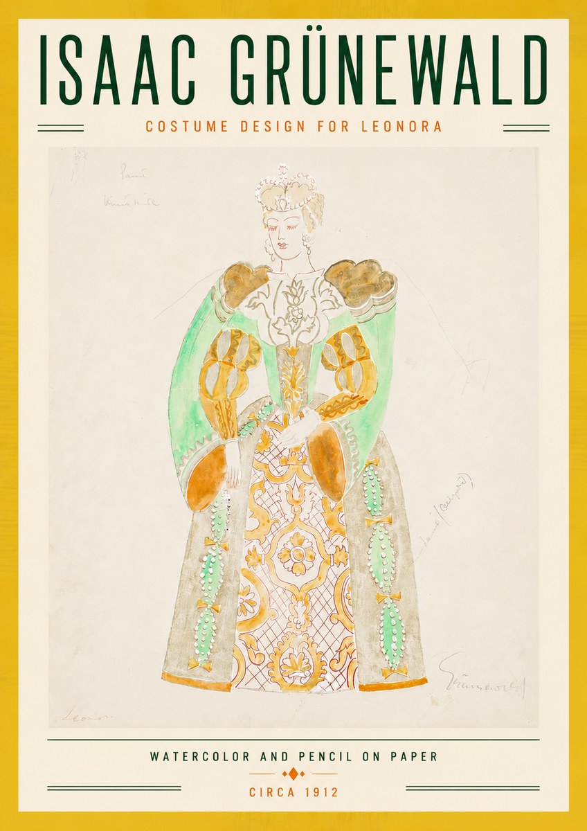 Isaac Grünewald Costume Design for Leonora No6 - Juliste