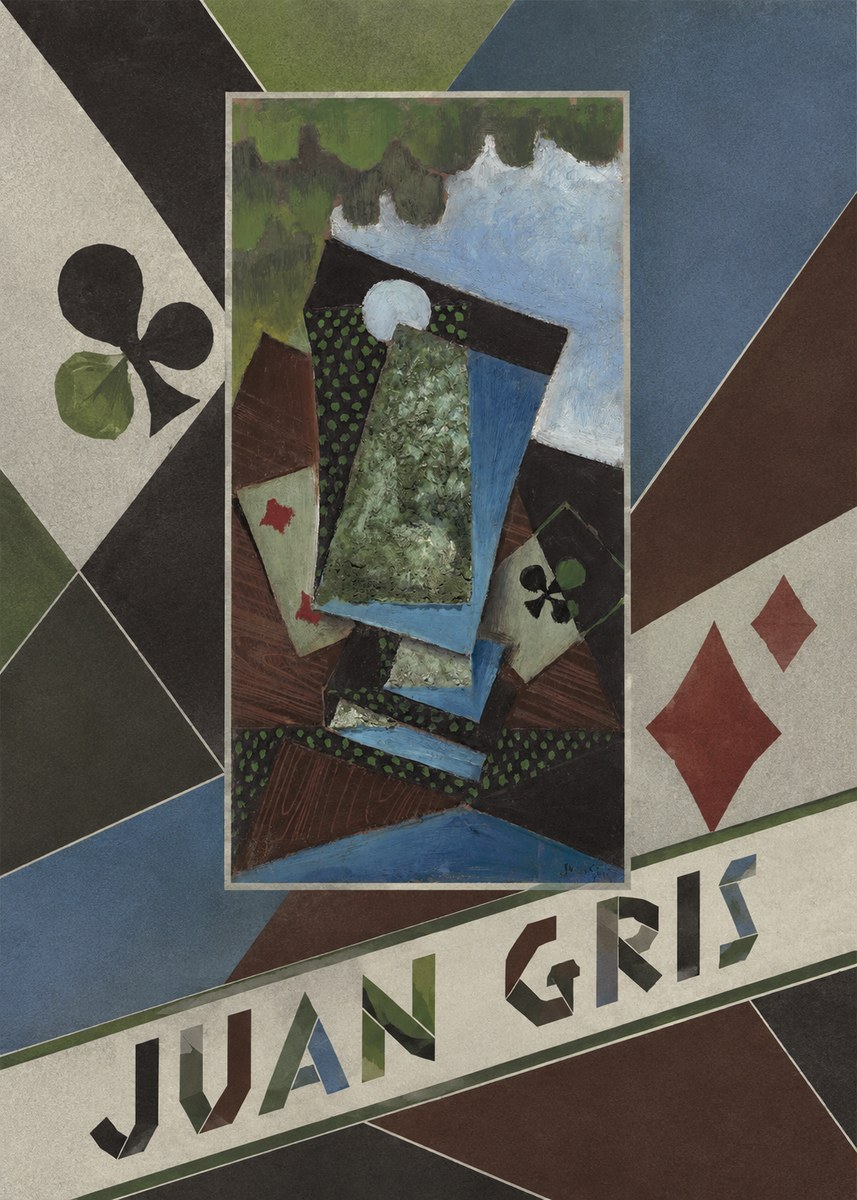 Juan Gris Playing Cards and a Siphon No4 - Juliste