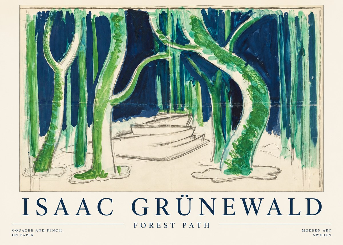 Isaac Grünewald Forest Path No1 - Juliste