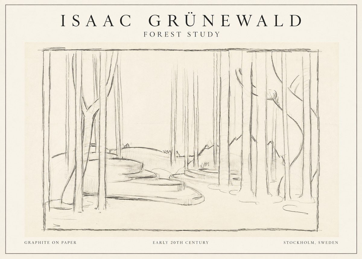 Isaac Grünewald Forest Path No2 - Juliste
