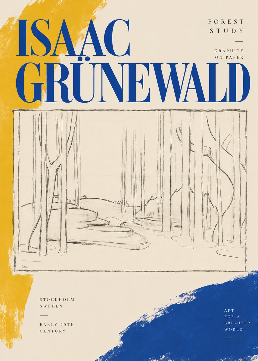 Isaac Grünewald Forest Path No4 - Juliste